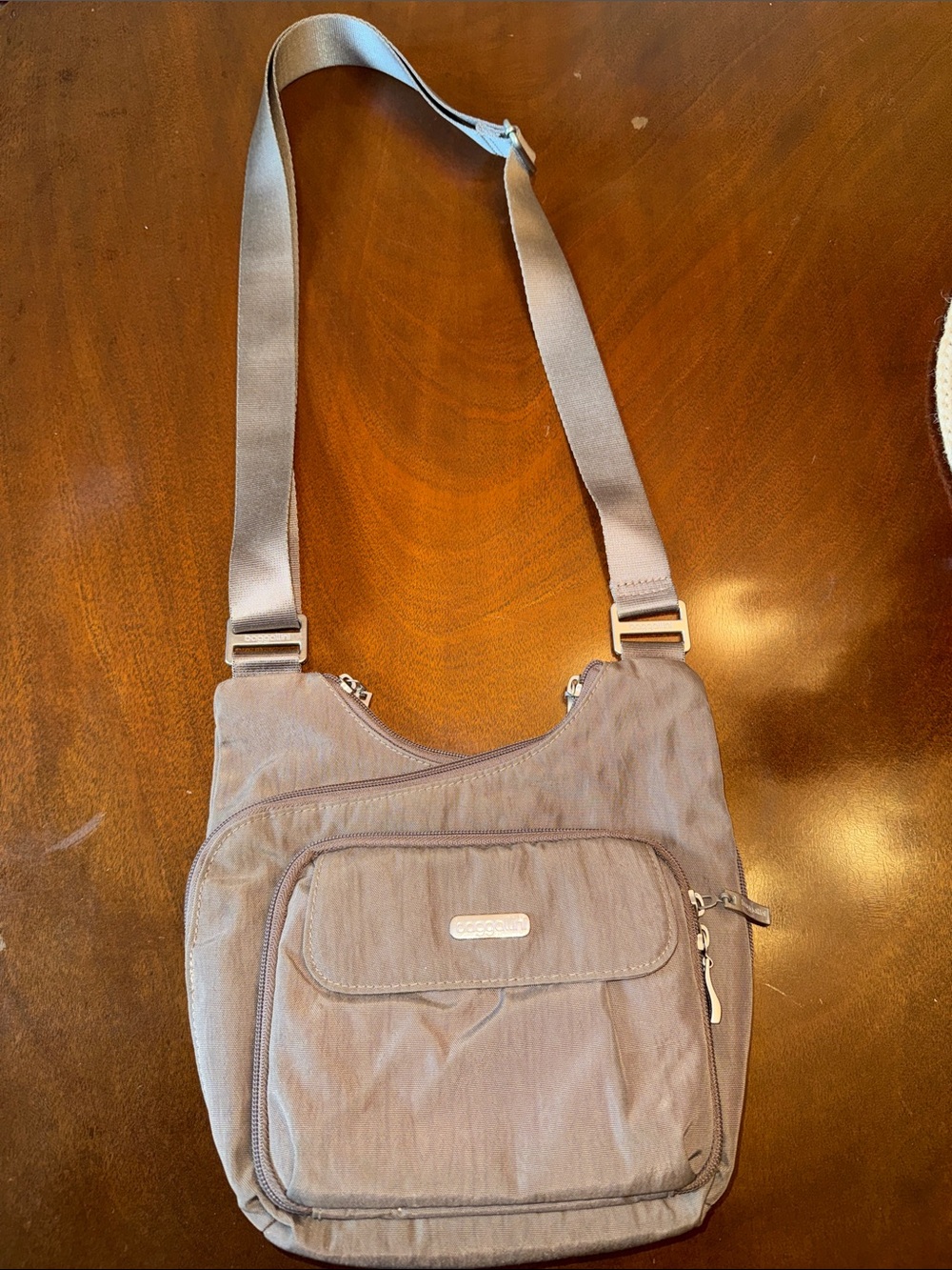 Taupe Crossbody Baggallini- Lightweight Everyday Travel Bag